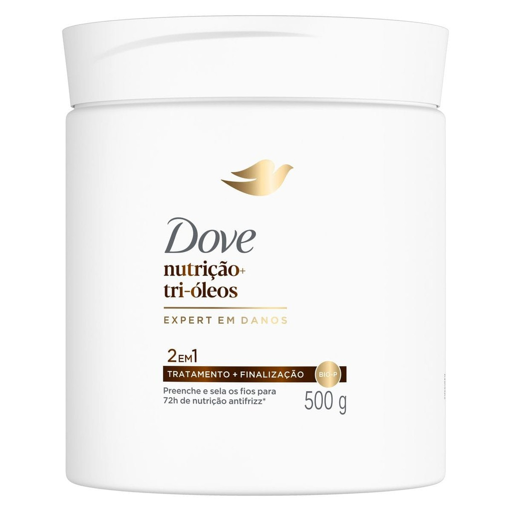 MÁSCARA DOVE TRATAMENTO E FINALIZADOR 2EM1 TRI OLEOS 500G em Oferta na Shopee
