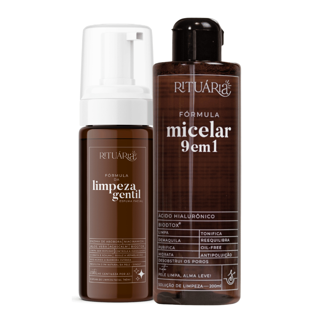 Kit Rituária Ritual Limpeza Dupla Micelar Espuma Mousse