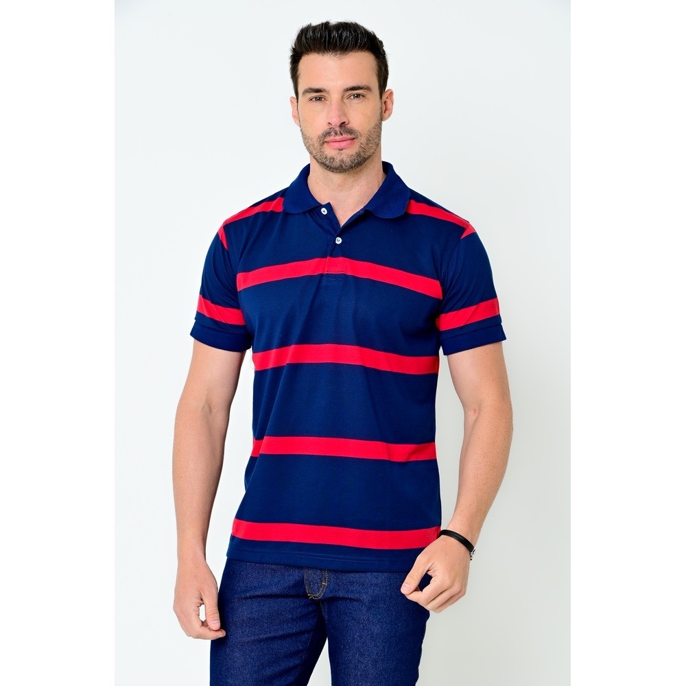 Camisa Gola Polo Zek Masculina Listrada Camisaria Colombo em Oferta na Shopee
