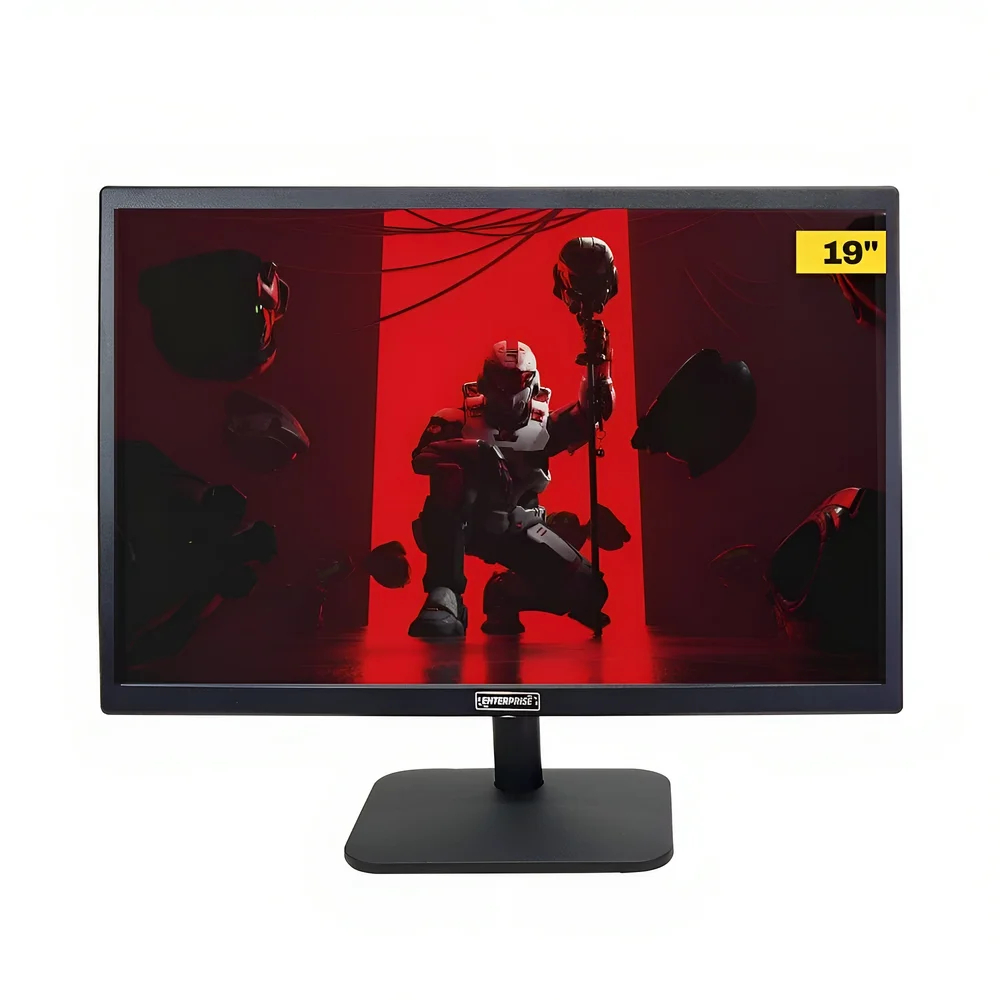Monitor LED Enterprise 19" Polegadas Preto Widescreen VESA – Imagem Nítida e Conforto Visual