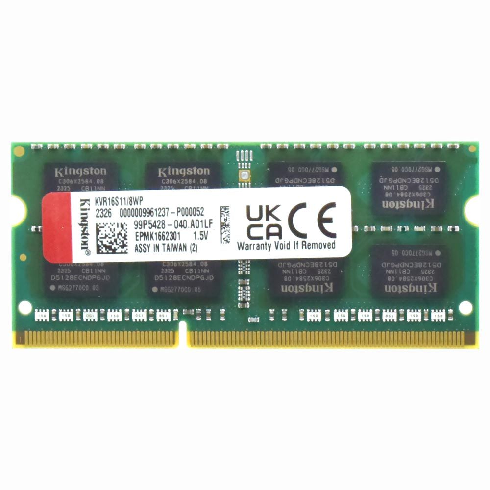 Memória RAM Kingston 8GB DDR3 1600MHz – Alto Desempenho para Notebook e PC