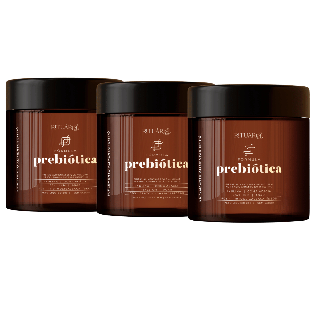 Kit 3x Fórmula Prebiótica Rituária 200g Suplemento Fibras Alimentares