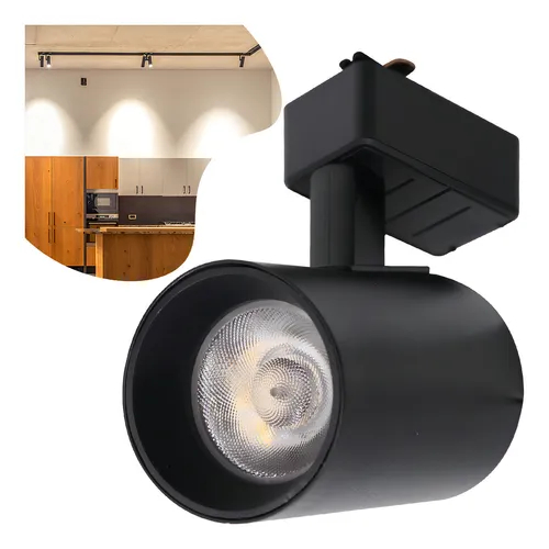 Kit 4 Spot Led Para Trilho Eletrificado 10w Bivolt Cor Preto 110V/220V