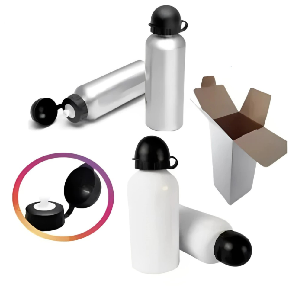 Kit Squeeze bolinha 1/2/3 unidades para sublimação 500 ml branco ou prata - Envio Imediato