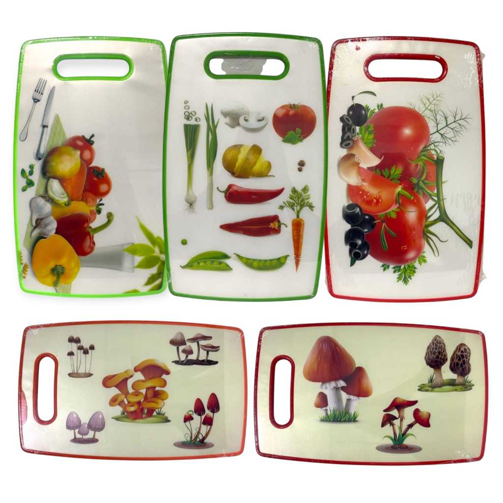 Tábua de Corte Plástica tamanho maior -Decorada– Para Carne, Frutas e Legumes | Tábua de Cozinha Resistente Grande em Oferta na Shopee