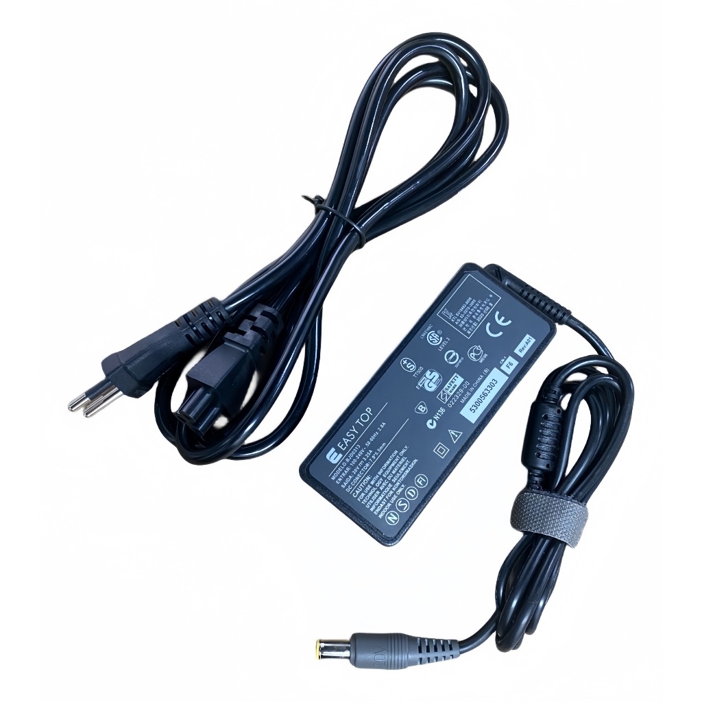 Fonte Carregador Notebook Para Lenovo 20v 3.25a 65w Redondo 40Y7696 Lenovo T60, Z60 Series