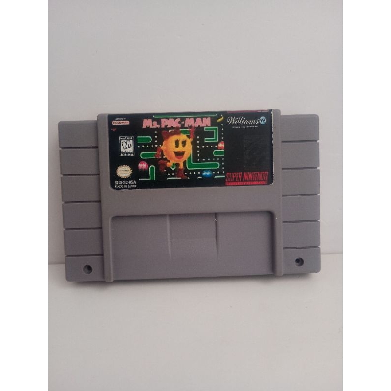 Fita do jogo PAC Man para Super Nitendo