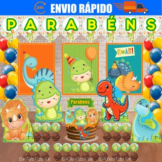 Kit festas Baby Dinossauro, Dino Baby, Só um Bolinho decoração de festa, festa em casa, aniversário, Mêsversário