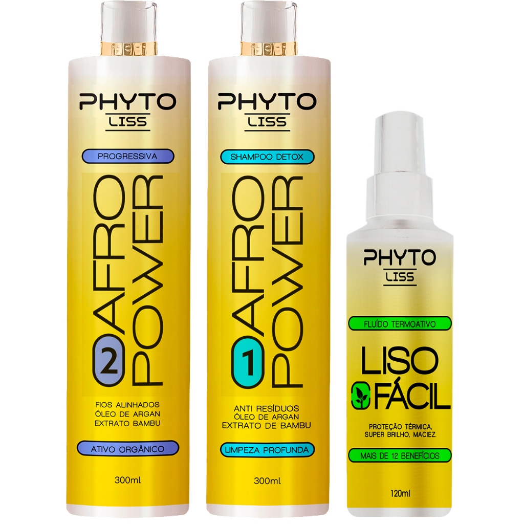 Kit Selagem Orgânica Sem formol + Protetor Térmico Afro Liss