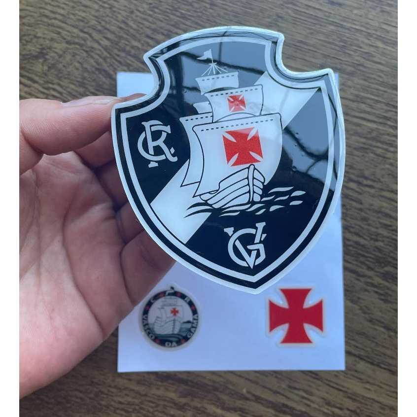 Kit c/ 3 Adesivo Resinado Auto Relevo Vasco da Gama para Carro/Moto em Oferta na Shopee