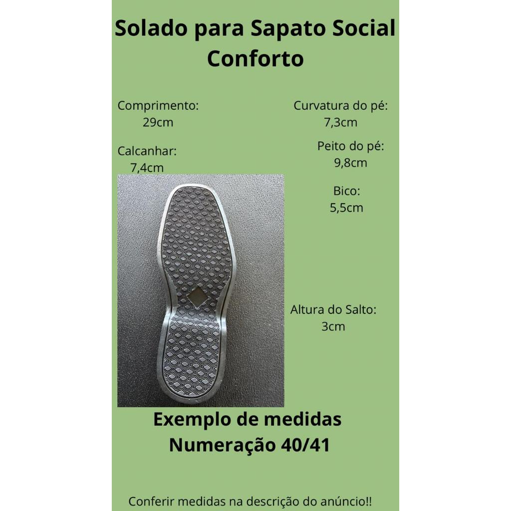 SOLADO PARA SAPATO SOCIAL CONFORTO (PAR) — imagem 2 de 2