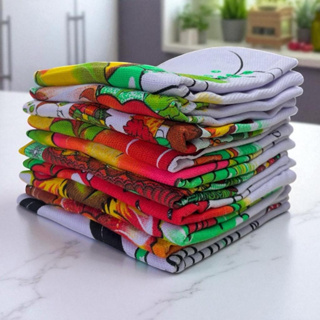 Kit de Pano de Prato GRANDE 45X75 cm  estampado 100% algodão. em Oferta na Shopee