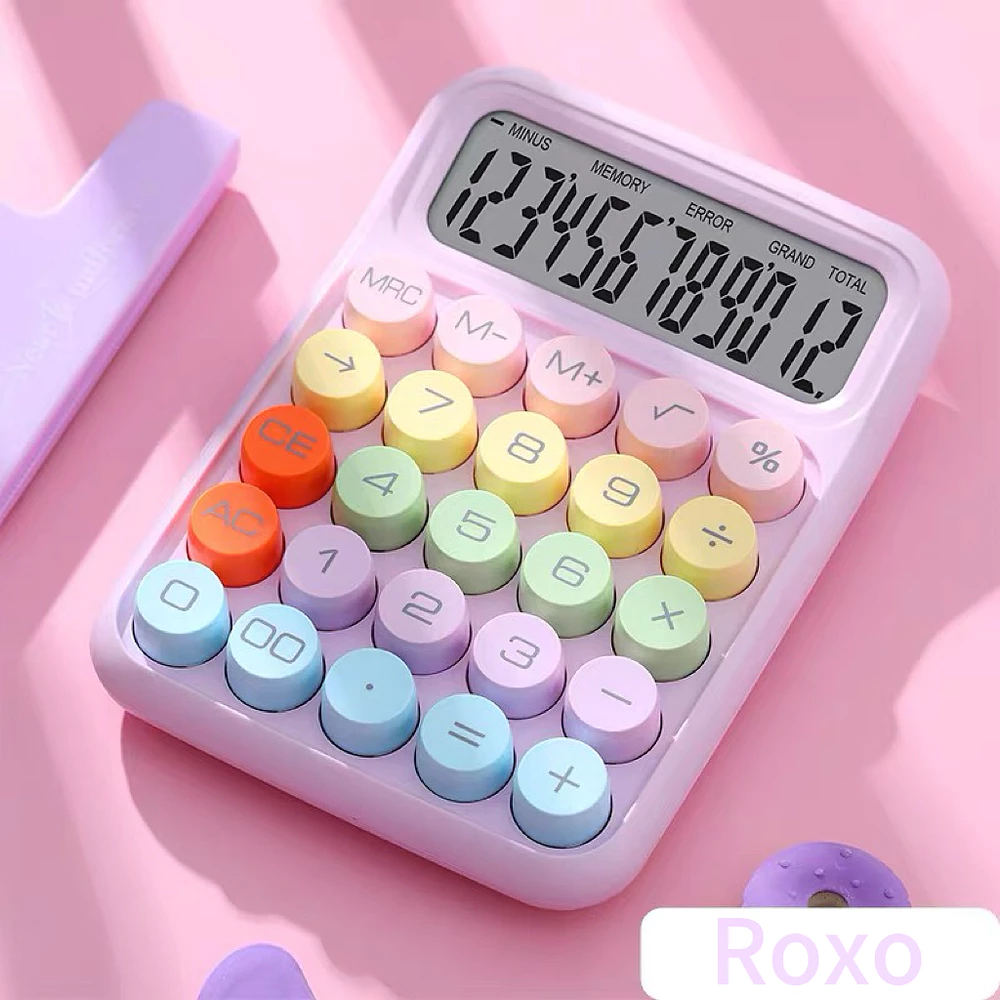 Calculadora Colorida Morandi De 12 Dígitos Teclado Mecânico De Ponto Grande Escola & Papelaria De Escritório