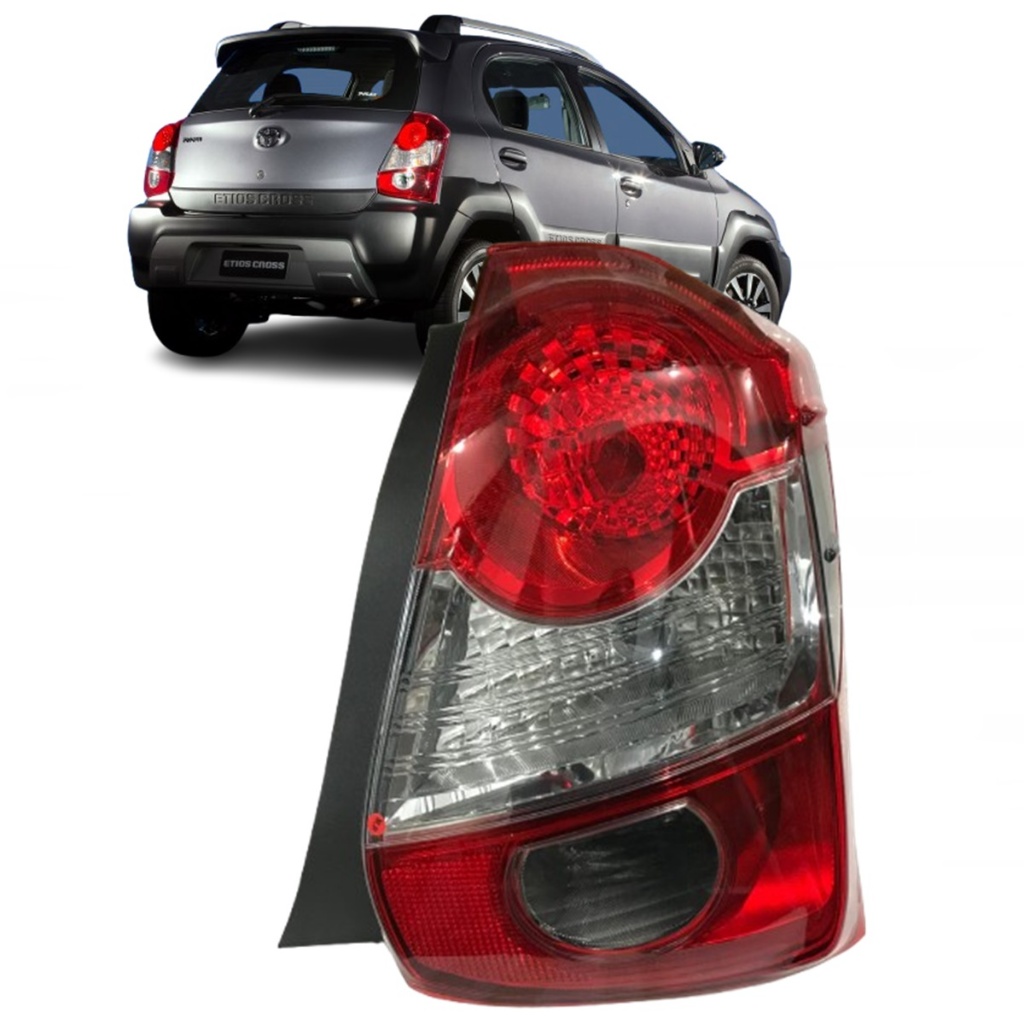 Lanterna Traseira Etios 13/19 Hatch Cross Direita Ré Fumê 3 Lâmpadas