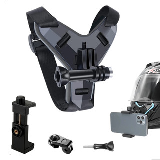 Suporte de Capacete Queixo Para Câmera de Ação Go Pro e Celular Suporte GoPro Sjcam Smartphone