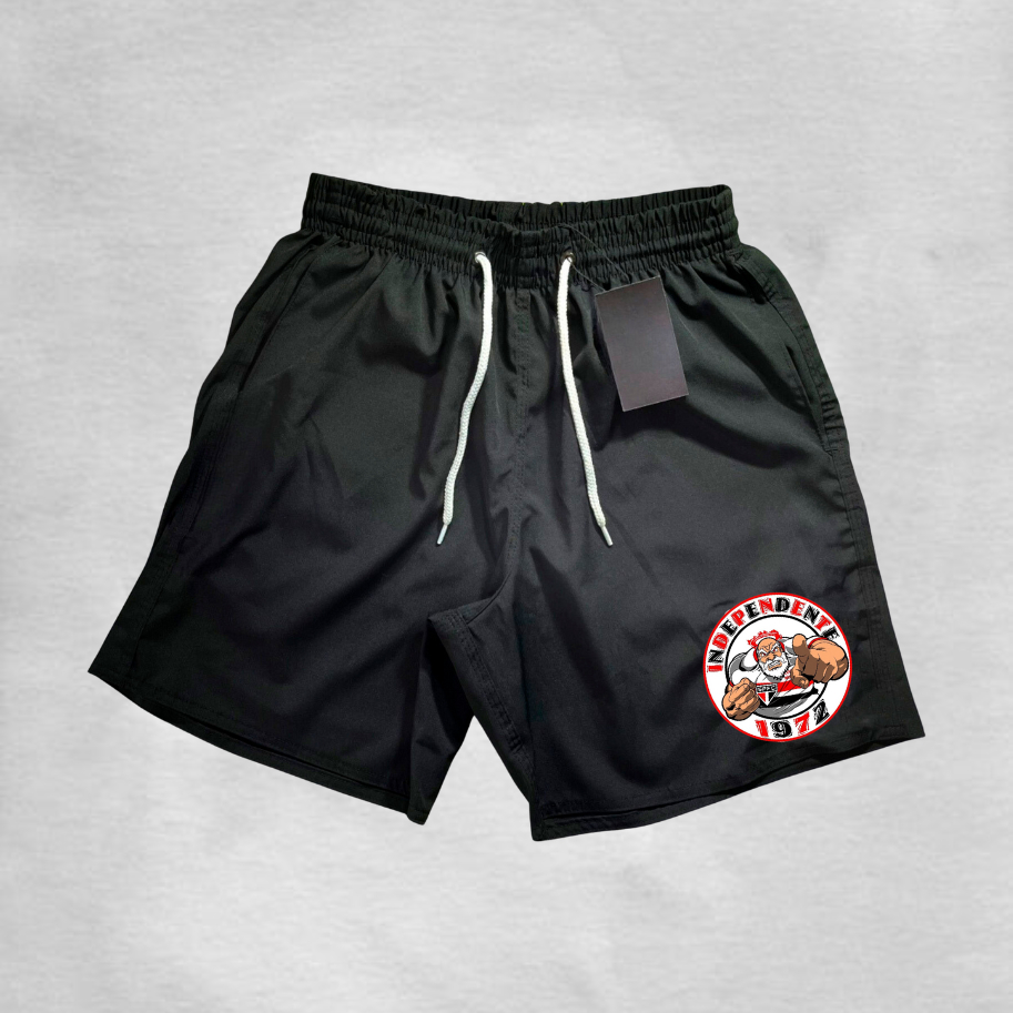 Bermuda Masculina Shorts Tactel Grosso Tricolor Independente Futebol Time Campeão