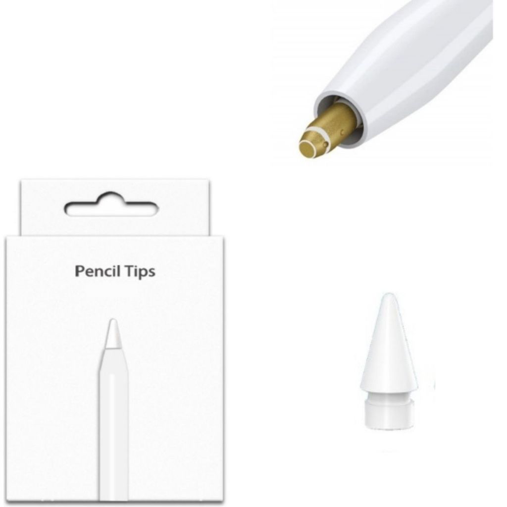 Pontas Apple Pencil Caneta 1 E 2 Geração - Pro e Usb-C Branco Kit Premium