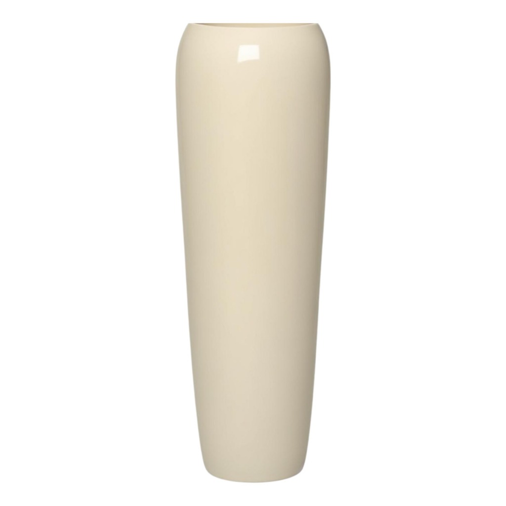 Vaso Fibra Vidro Vietnamita Vitrificado 76cm Off White Off White Liso