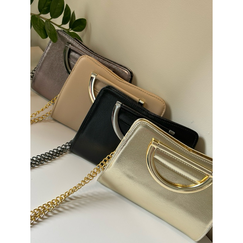 Bolsa de Mão, Clutch  e Tiracolo Feminina com Corrente – Elegante e Versátil em Oferta na Shopee