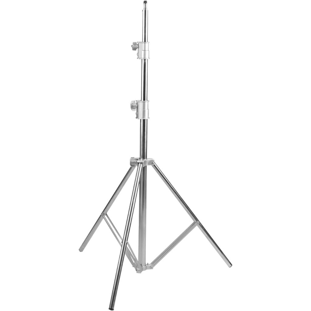 Greika FC-S288L Tripé de Iluminação Profissional- Aço Inox- Altura Máxima 2,80mt- Sem Rodinhas, capacidade de até 8Kg
