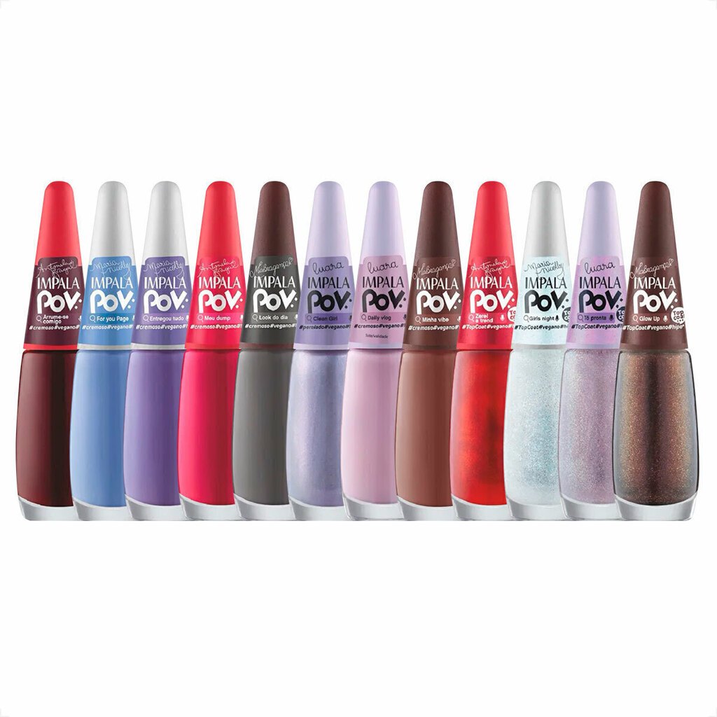 Kit 12 Esmaltes Impala - Nova Coleção POV Blogueiras