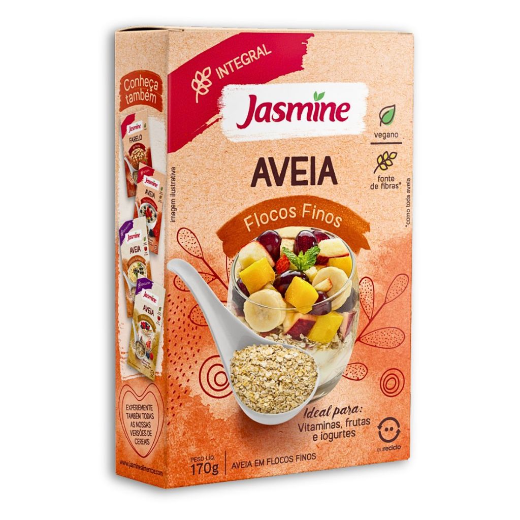 Jasmine Aveia Em Flocos Finos Integral 170G