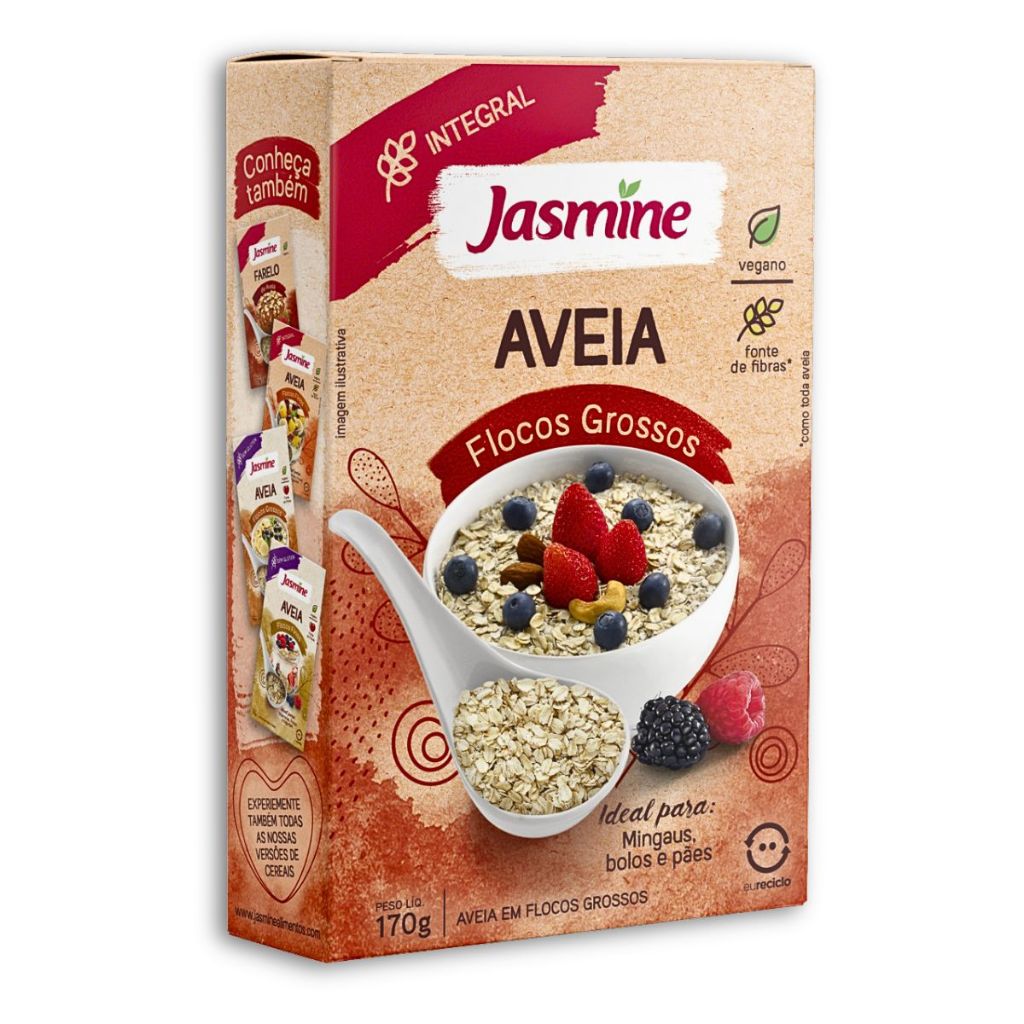 Jasmine Aveia Em Flocos Grossos Integral 170G