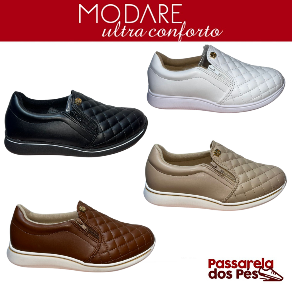 Tênis Feminino Modare Ultraconforto Slip On Casual Ref:7358.224 em Oferta na Shopee
