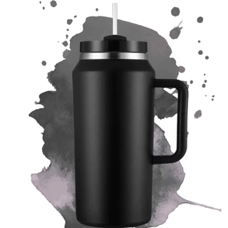 Caneca Térmica 1.500ml & 1.900ml Aço Inox Com Alça - Alta Capacidade Água, Suco, Café, Chá, Leite
