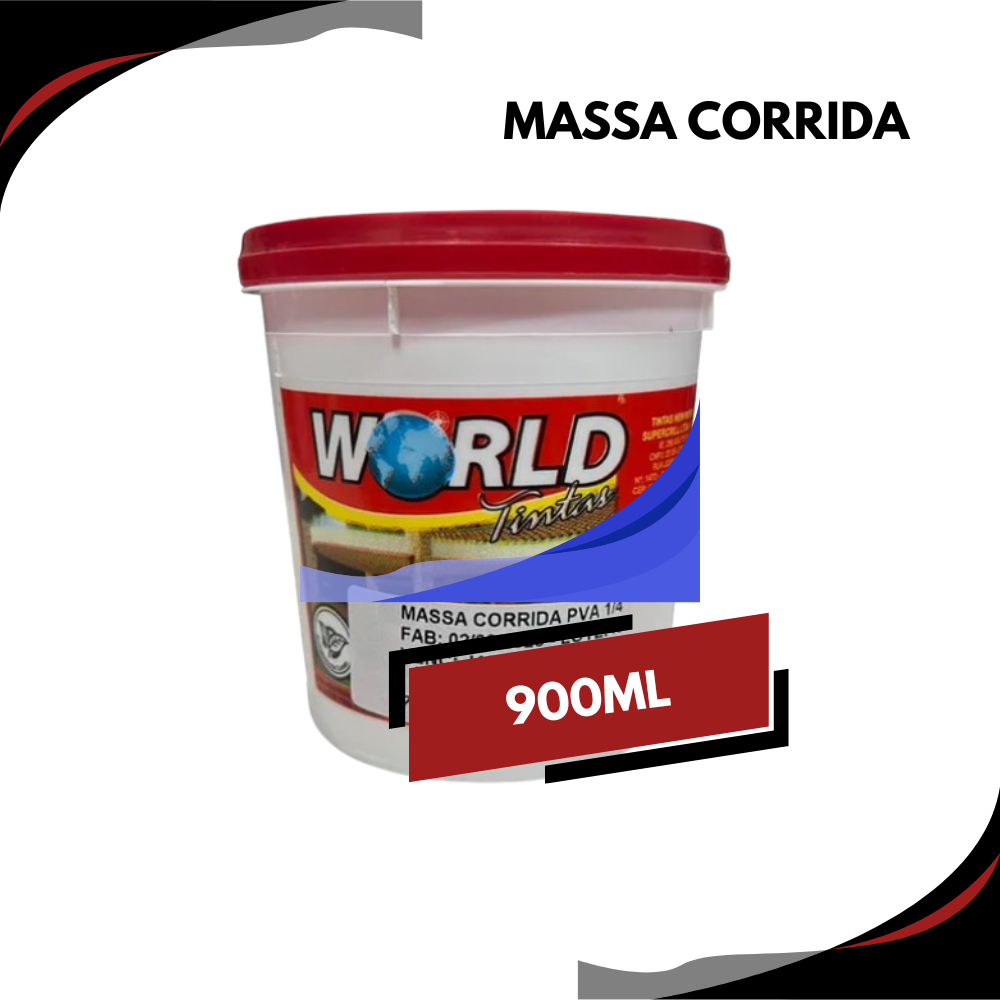 Massa Corrida World Tintas 900ml | Pronta para Uso | Para Interiores