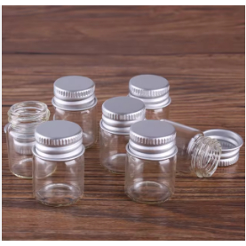 8 Mini Garrafinha Frasco De Vidro Tampa Prata 8ml Para Lembrancinha Artesanato Festa em Oferta na Shopee