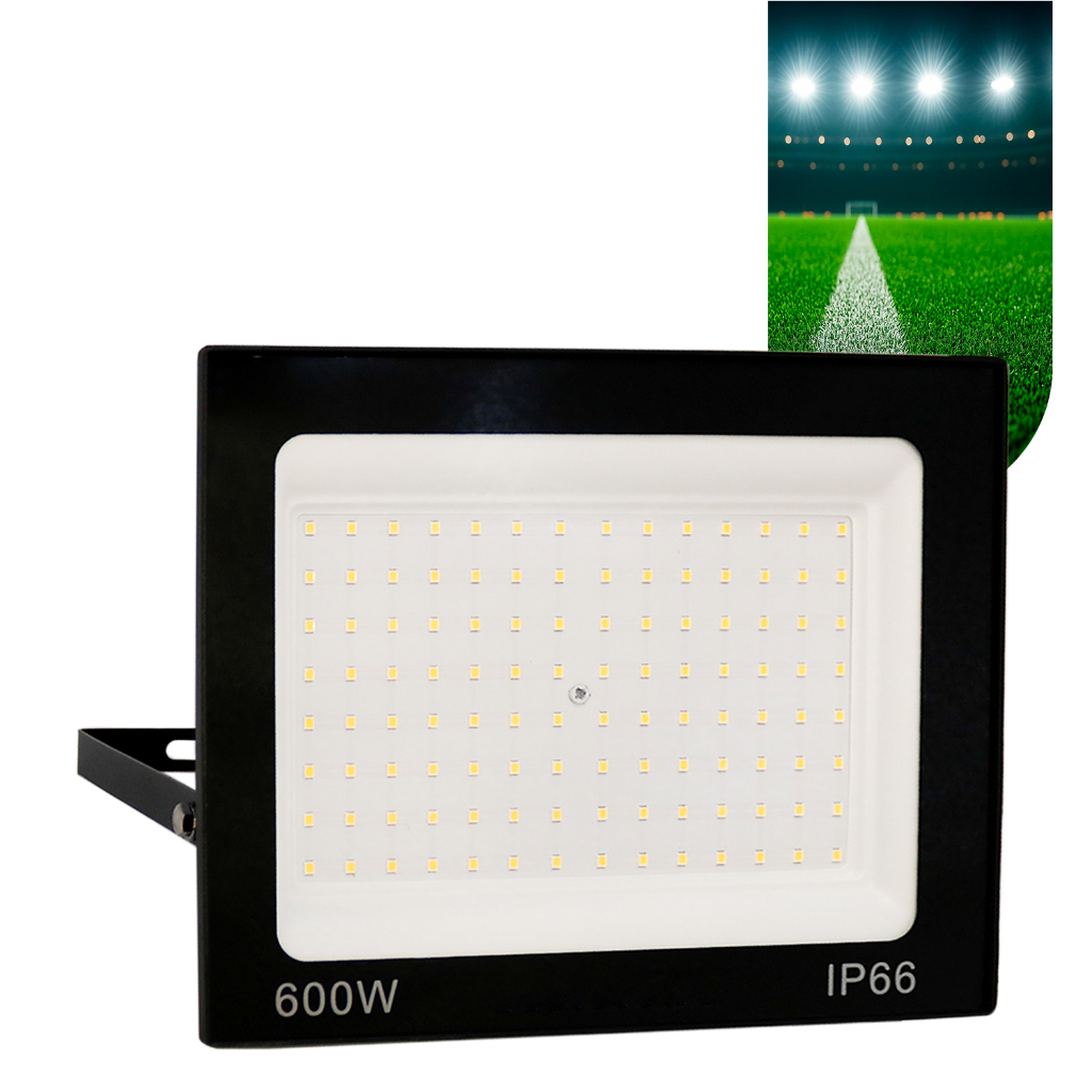 Refletor Holofote Led 600w Ip66 Prova D'água Bivolt Luz Branco Frio em Oferta na Shopee