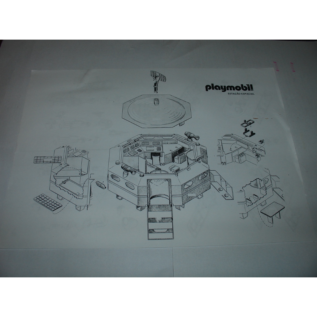 PLAYMOBIL TROL ESTACAO ESPACIAL NAVE MAE MANUAL MONTAGEM C.O.P.I.A.ANOS 70