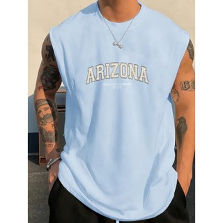 Regata Camisa Camiseta Cavada Machão Masculino Arizona Sem manga Verão Academia Esporte Algodão