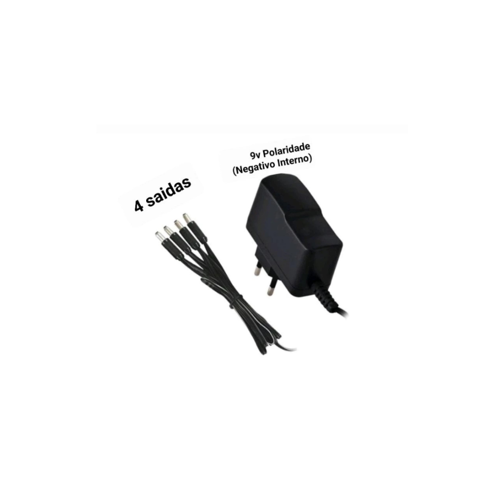 Fonte para Pedaleira com 4 Saidas Bivolt Com NFE