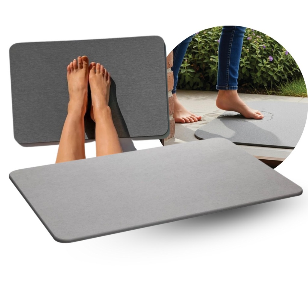 LYOR Tapete de Pedra Diatomita Para Banheiro Secagem Rápida 60cm x 39cm Antiderrapante Impermeável em Oferta na Shopee