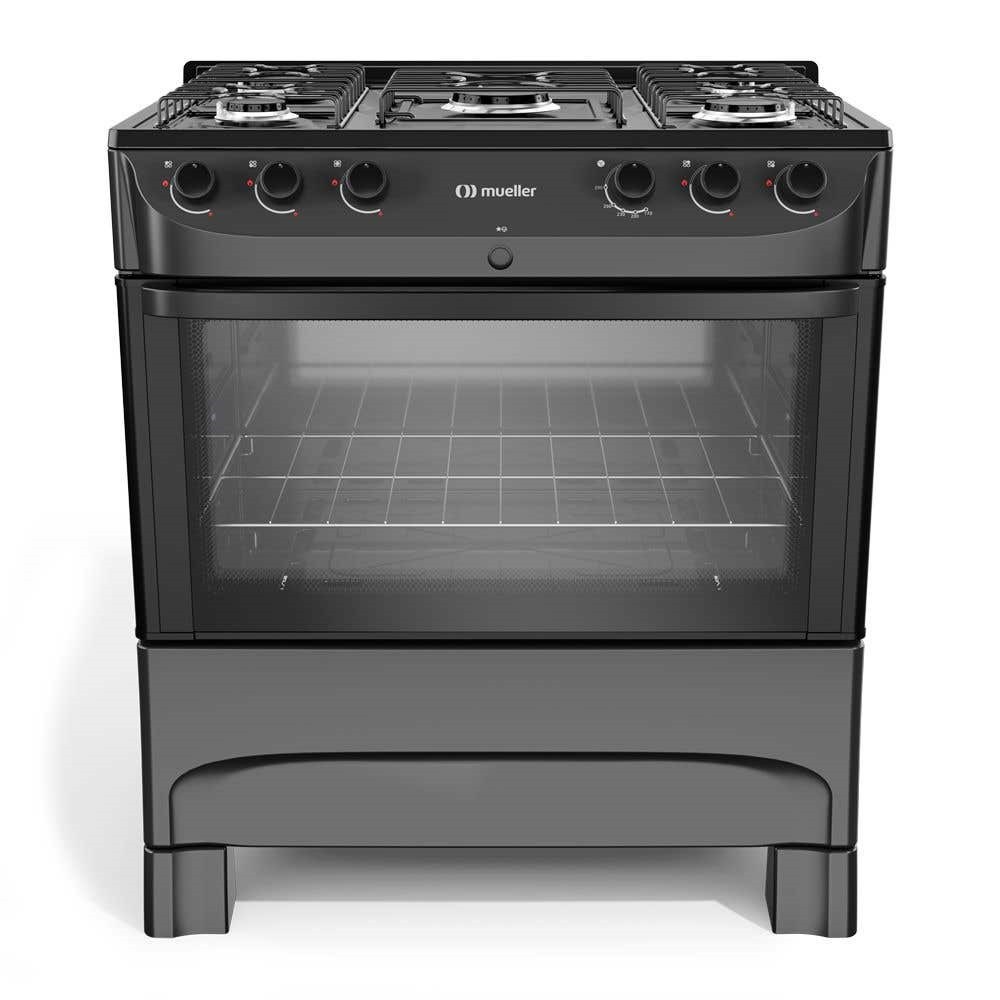 Fogão Mueller 5 Bocas Bivolt com Mesa Esmaltada e Acendimento Automático - MFI5BC em Oferta na Shopee
