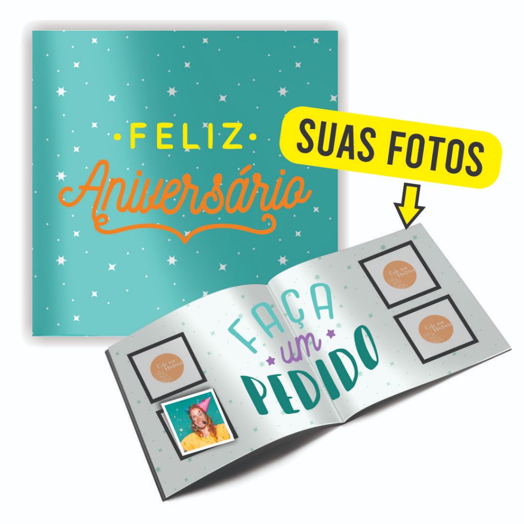 Álbum de Figurinhas Personalizado Presente Aniversário com Fotos Impressas em Papel Fotográfico
