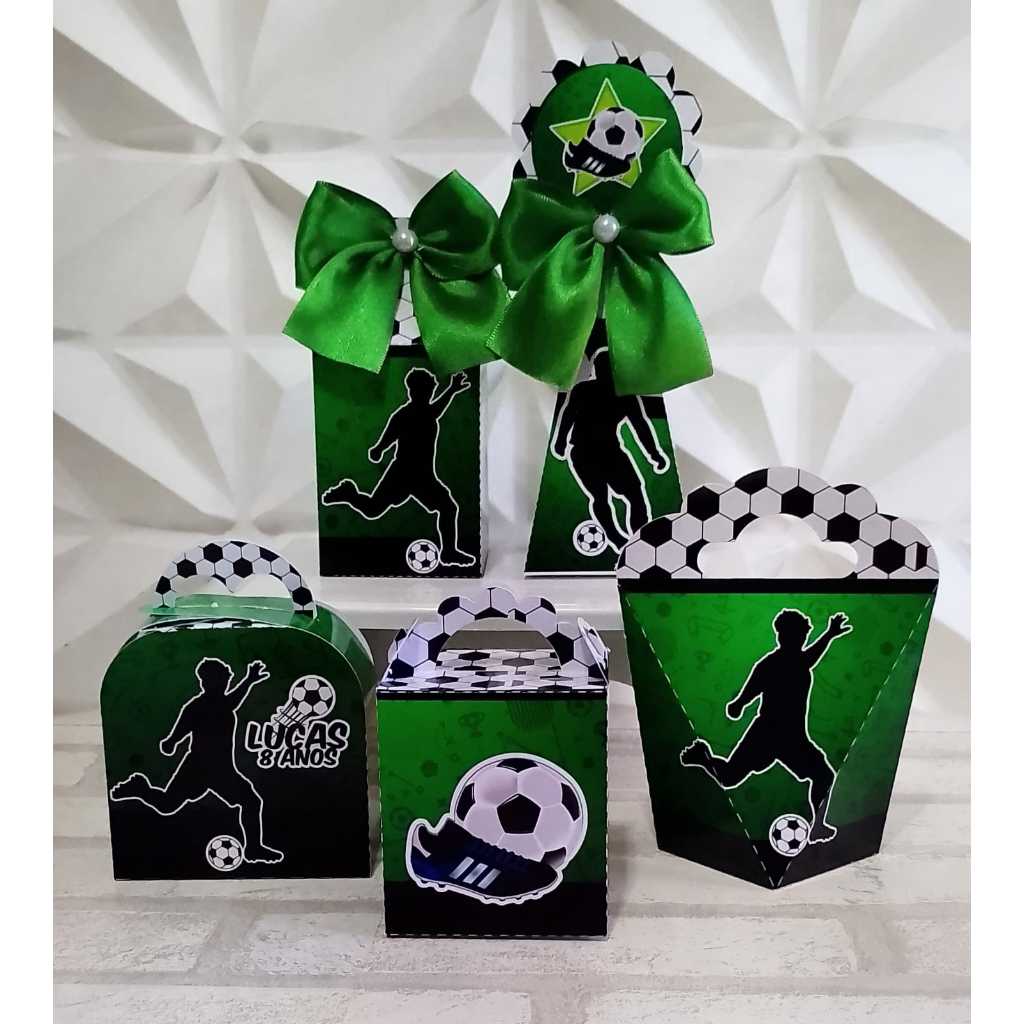 Kit Festa Personalizados FUTEBOL lembrancinhas caixinhas para festa PEGUE E MONTE