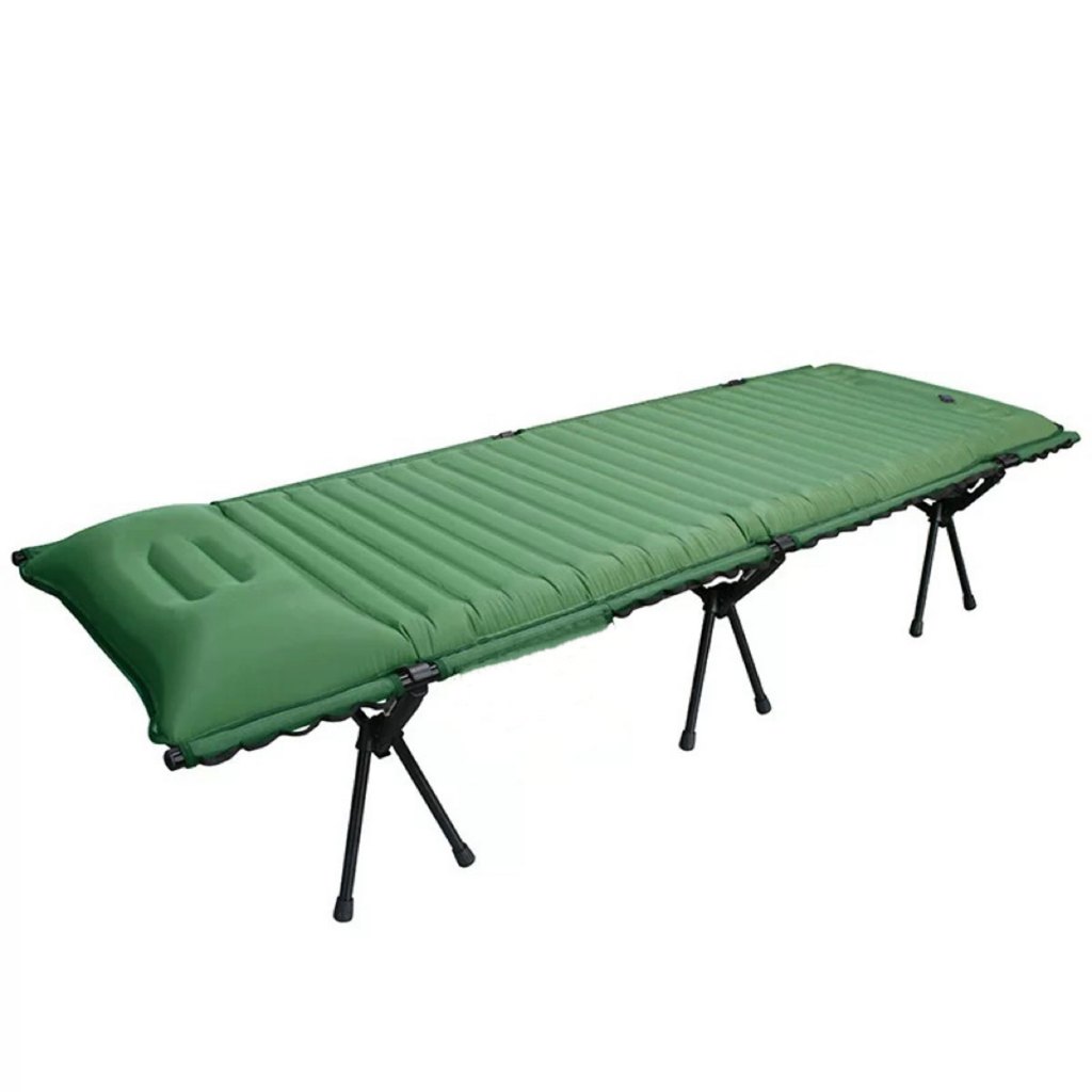 Kit Cama Dobrável LayDay Com Colchonete Inflável Automático Suporta até 150Kg Alumínio 2,7kg Ultralight 590g em Oferta na Shopee