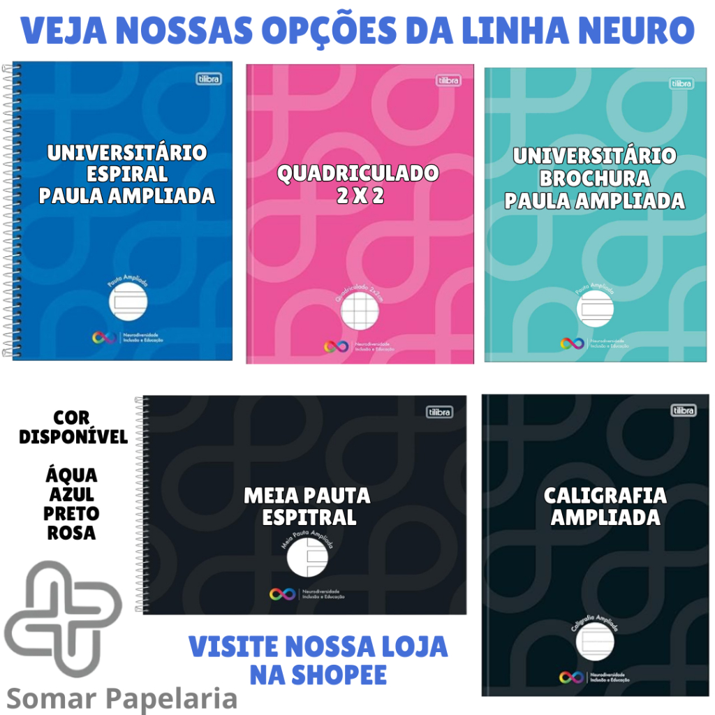 Caderno Brochura 1 Matéria Pauta Ampliada Neurodiversidade Tilibra - Autista Autismo