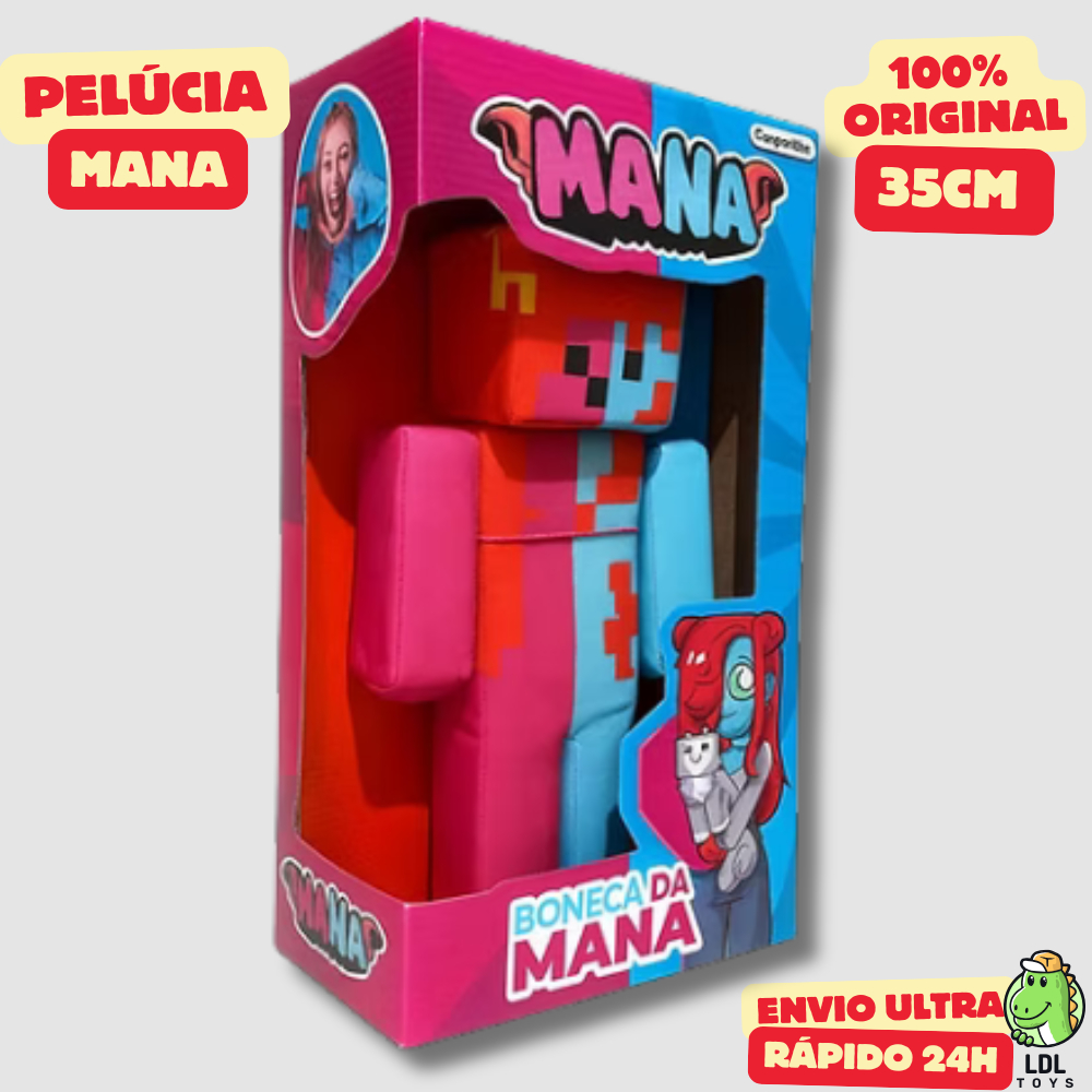 Pelúcia Mana 35cm Gamer Youtuber Cosmo Kids Original em Oferta na Shopee