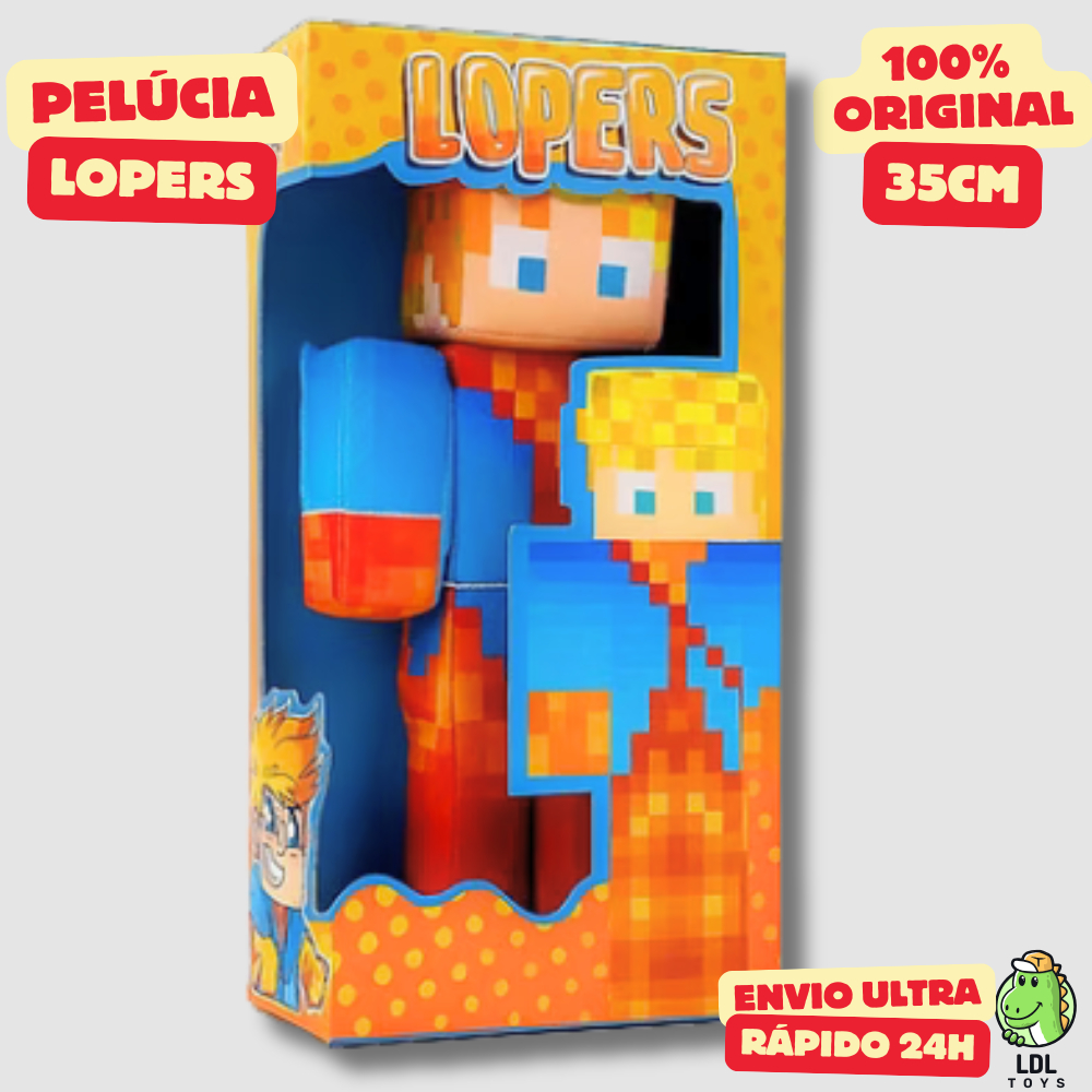 Pelúcia Lopers 35cm Gamer Youtuber Cosmo Kids Original em Oferta na Shopee