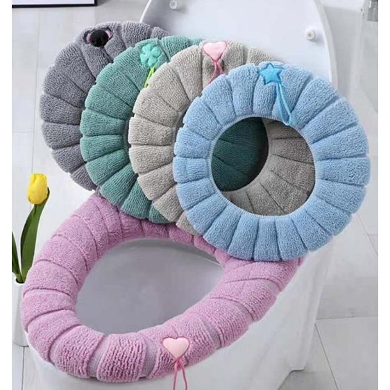 Capa De Assento De Vaso Tampa De Assento Higiênico Confortável Lavável Para Banheiro