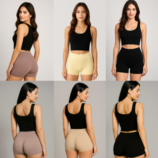 Kit 1 a 5 Shorts Feminino Segunda Pele Tipo Calcinha Boxer - Ultra Conforto Anagua Com Cós Alto em Oferta na Shopee