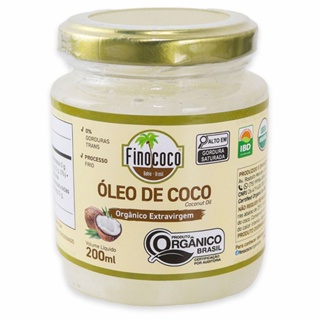 Óleo de Coco Orgânico Extra Virgem 200ml Finococo Nacional em Oferta na Shopee