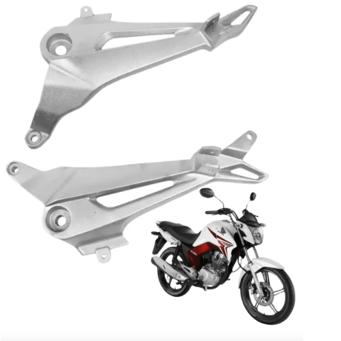 Par Suporte Pedaleira Bacalhau Cg Titan Fan 150 2014 2015