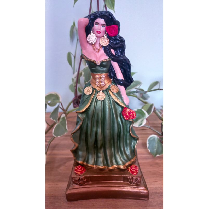 Imagem Cigana Esmeralda 23cm em Gesso Luxo Lindíssima