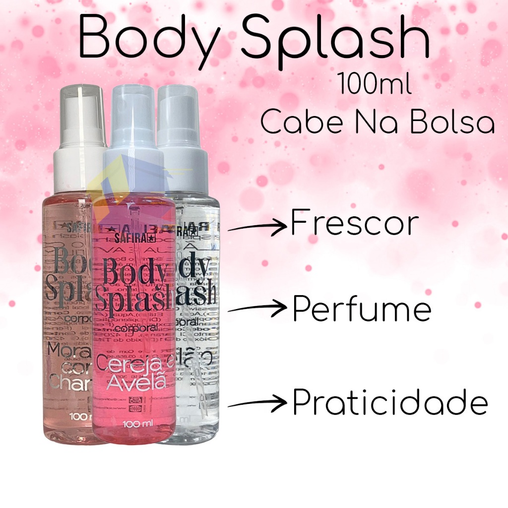 Body Splash Desodorante Colônia Efeito Glow 100ml Sensação Pós Banho