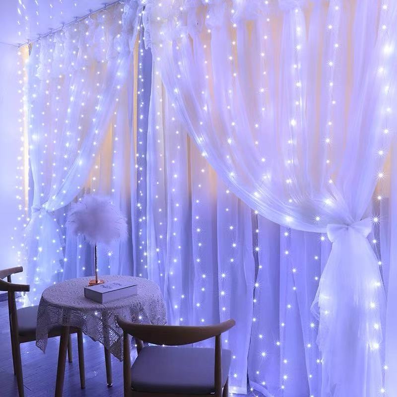 Cortina Led Decoração 4x3  Metros 110v/220v Bivolt + 300 Leds Amarelo Branco Colorido
